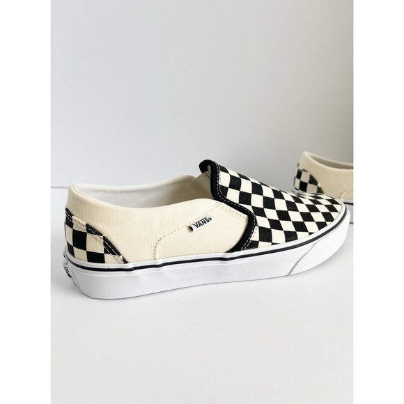 Vans Black and White Checkered Sneakers - Picture 6 of 10